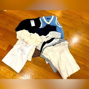 Brandy Melville Haul!!!! 9 tees, 1 tank, 1 sweater vest, 1 cardigan and one skir